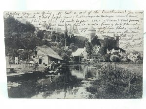 Paysages de Bretagne France La Vilaine a Vitre Antique Postcard c1910