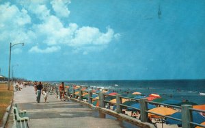 Vintage Postcard 1962 Relaxation & Fun Smooth And Foamy Surf Virginia Beach VA