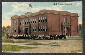 HIGH SCHOOL BLACKFOOT IDAHO CHILDREN POSTCARD (c. 1910)