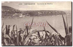 Old Postcard Cap Martin Menton Surroundings