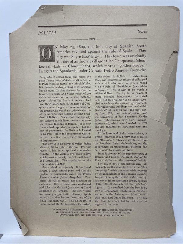 Street Scene and Market, Sucre, Bolivia Photograph by I.F. Scheeler