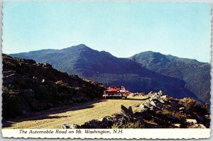 Automobile Road & Mount Washington New Hampshire NH Mount Madison Postcard