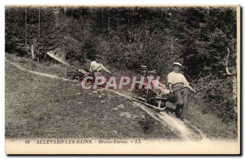 Old Postcard Allevard Brame flour (luge) TOP