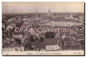 Postcard Old Troyes General view taken of the Madeleine