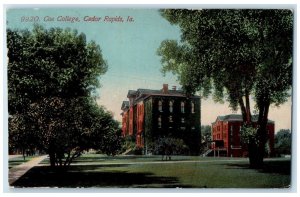 1913 Coe College School Exterior Building Cedar Rapids Iowa IA Vintage Postcard