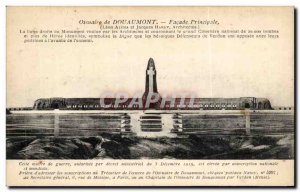 Old Postcard Douaumont Ossuary Facade principale