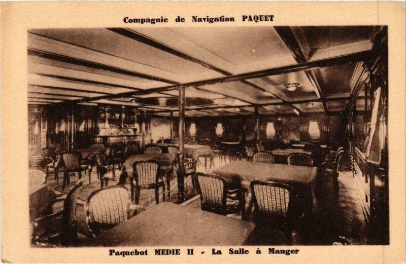 CPA AK Paquebot MEDIE II Salle a Manger Cie de Navigation PAQUET SHIPS (703900)