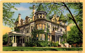 Salt Lake City, Utah - Official Residence of the Governor of Utah - in the 1940s