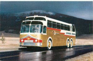 Postcard 1940s Continental Trailways bus advertising transportation TR24-2780