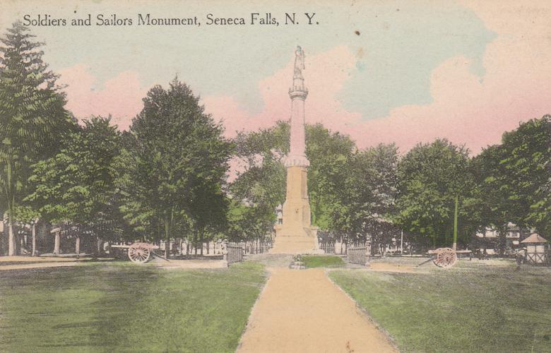 Soldiers and Sailors Monument - Seneca Falls NY, New York - pm 1920 - DB