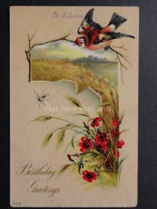 Embossed Poppies PC: Birthday Greetings