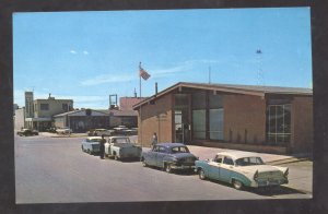 ARTESIA NEW MEXICO NM U.S. POST OFFICE OLD CARS POSTCARD 1958 PLYMOUTH