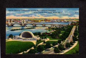 MA Band Shell Charles River Basin Boston Massachusetts Mass Postcard