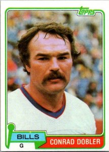 1981 Topps Football Card Conrad Dobler Buffalo Bills s60057