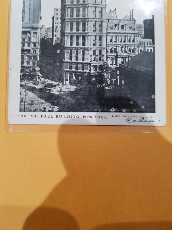 Antique Postcard, St. Paul Building, New York