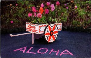 Orchid Island Kong's Floral Garden Flower Cart Aloha Hilo Hawaii Postcard