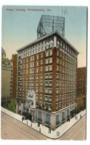 Postcard Hotel Vendig Philadelphia PA 1914