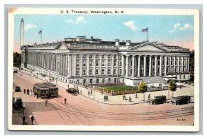 Vintage 1920's Postcard Panoramic View US Treasury Building Washington DC