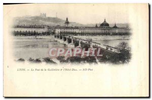 Postcard Old Lyon Guillotiere Bridge Hotel Dieu