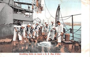 Scrubbing Decks US Man O'War 1914 