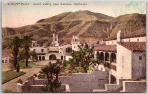 1937 Barstow CA-California, Scotty's Castle Desert Death Valley,Vintage Postcard
