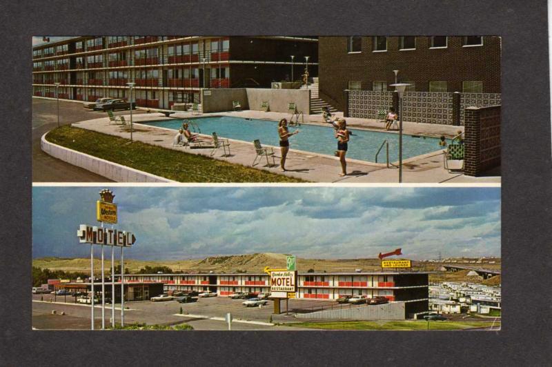 CO Garden Valley Motel Restaurant Lounge COLORADO SPRINGS Postcard  Pool