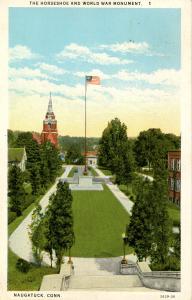 CT - Naugatuck. The Horseshoe and World War Monument