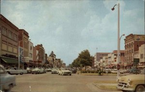 Columbus Georgia GA Broadway 1970s Street Scene Vintage Postcard