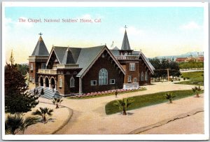 The Chapel National Soldier's Home California Landscaped Grounds Postcard
