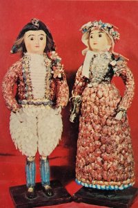 1835 Mary Merritt Doll Museum Wood Dolls Shell Clothes Douglassville PA Postcard