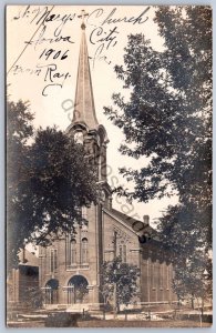 K50/ Iowa City Iowa RPPC Postcard c1910 St Marys Church 231