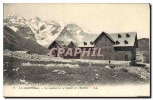 Old Postcard The Dauphine Lautaret and Glacier of Man