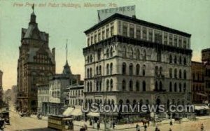 Free Press & Pabst Building - MIlwaukee, Wisconsin WI Postcard
