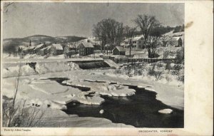 Bridgewater Vermont VT Snow and Ice Waterfall River c1910 Vintage Postcard