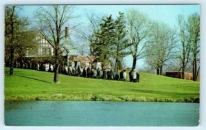OAK BROOK, Illinois IL ~ Mayslake ST. FRANCIS RETREAT Procession 1960s Postcard