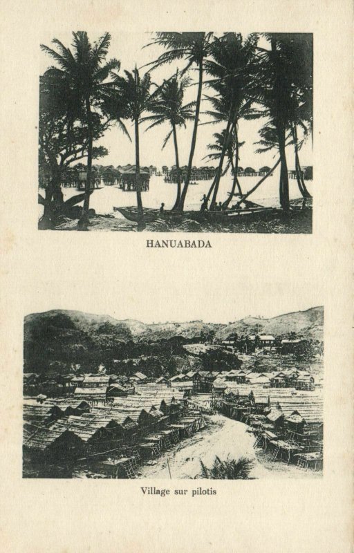 PC CPA PAPUA NEW GUINEA, HANUABADA, VILLAGE SUR PILOTIS, Postcard (b19751)