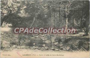 Postcard Old Salernes (Var) Source Vallee de Saint Barthelemy