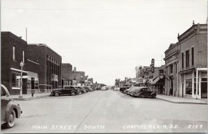 Main Street Chamberlain SD South Dakota Jennies Cafe Unused RPPC Postcard E87