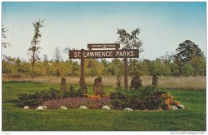 Beautiful camp sites along the Long Sault Parkway, adjacent to the St. Lawren...