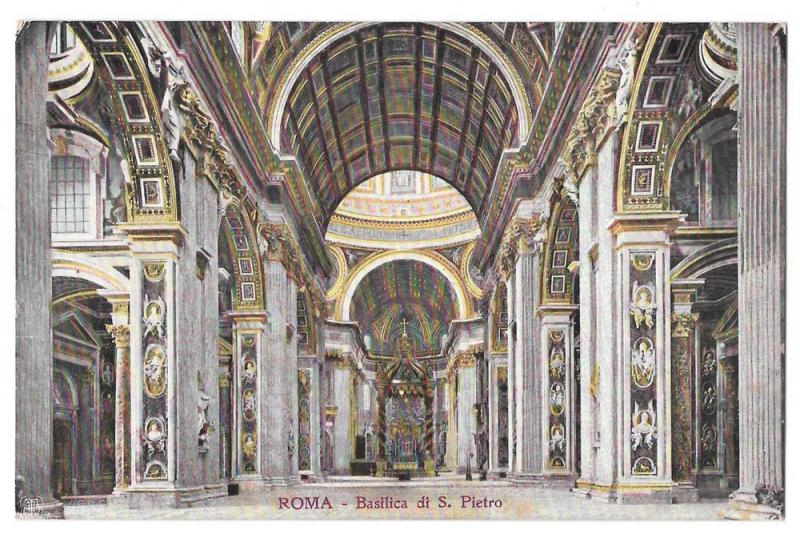 Italy Rome Basilica S Pietro Interior St Peters Cathedral