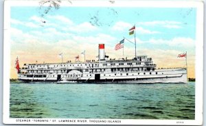 Postcard - Steamer Toronto, St. Lawrence River, Thousand Islands