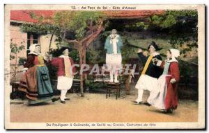 Old Postcard in the Land of Salt Cote D & # 39Amour From Guerande Pouliguen h...