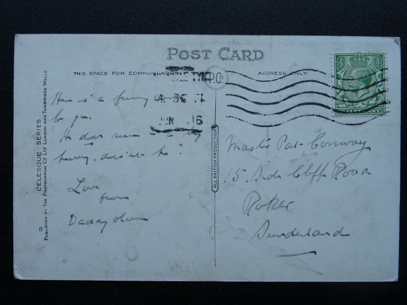 WW1 Black Cat Theme CAN'T STOP Artist Violet Roberts c1916 Comic Postcard