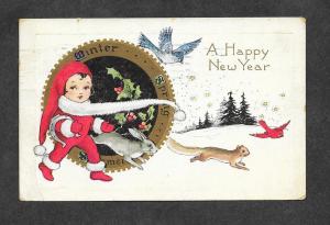 1920 Postcard Happy New Year!