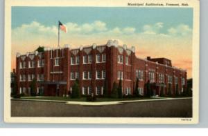 Fremont NE Auditorium Postcard