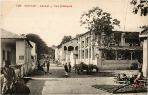 CPA AK INDOCHINA Tonkin Rue Principale VIETNAM (958799)