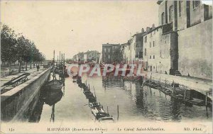 Postcard Old Martigues (Bouches du Rhone) The Canal Boat Sebastien Saitn