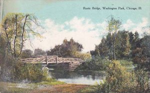 Illinois Chicago Rustic Bridge Washington Park