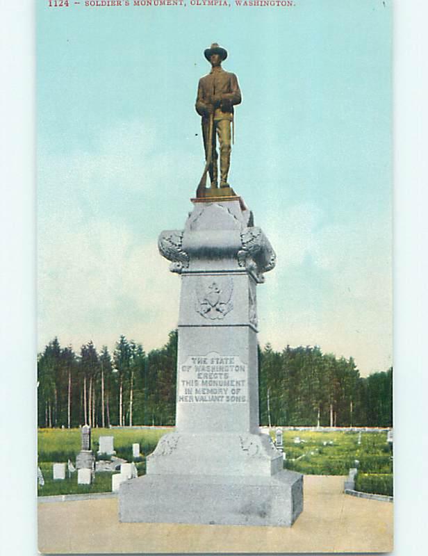 Unused Divided-Back MILITARY - SOLDIERS MONUMENT Olympia Washington WA p1292@