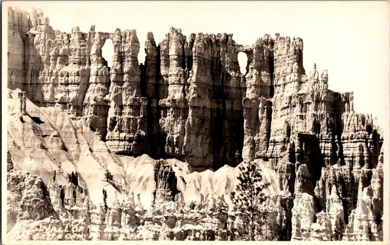 RPPC Wall of Windows, Bryce Canyon National Park UT Vintage Postcard P65